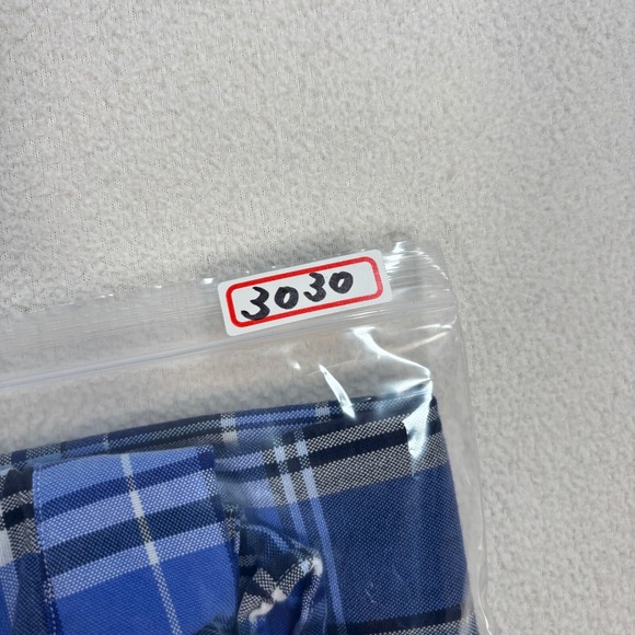 Polo Ralph Lauren‎ Oxford Shirt Men's 2XB Blue Cotton Plaid Pocket Flesh Pony - Picture 14 of 14